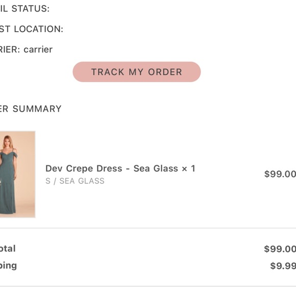 Birdy Grey Dev crepe Bridesmaid Dress in Sea Glass. Size small - Picture 5 of 6